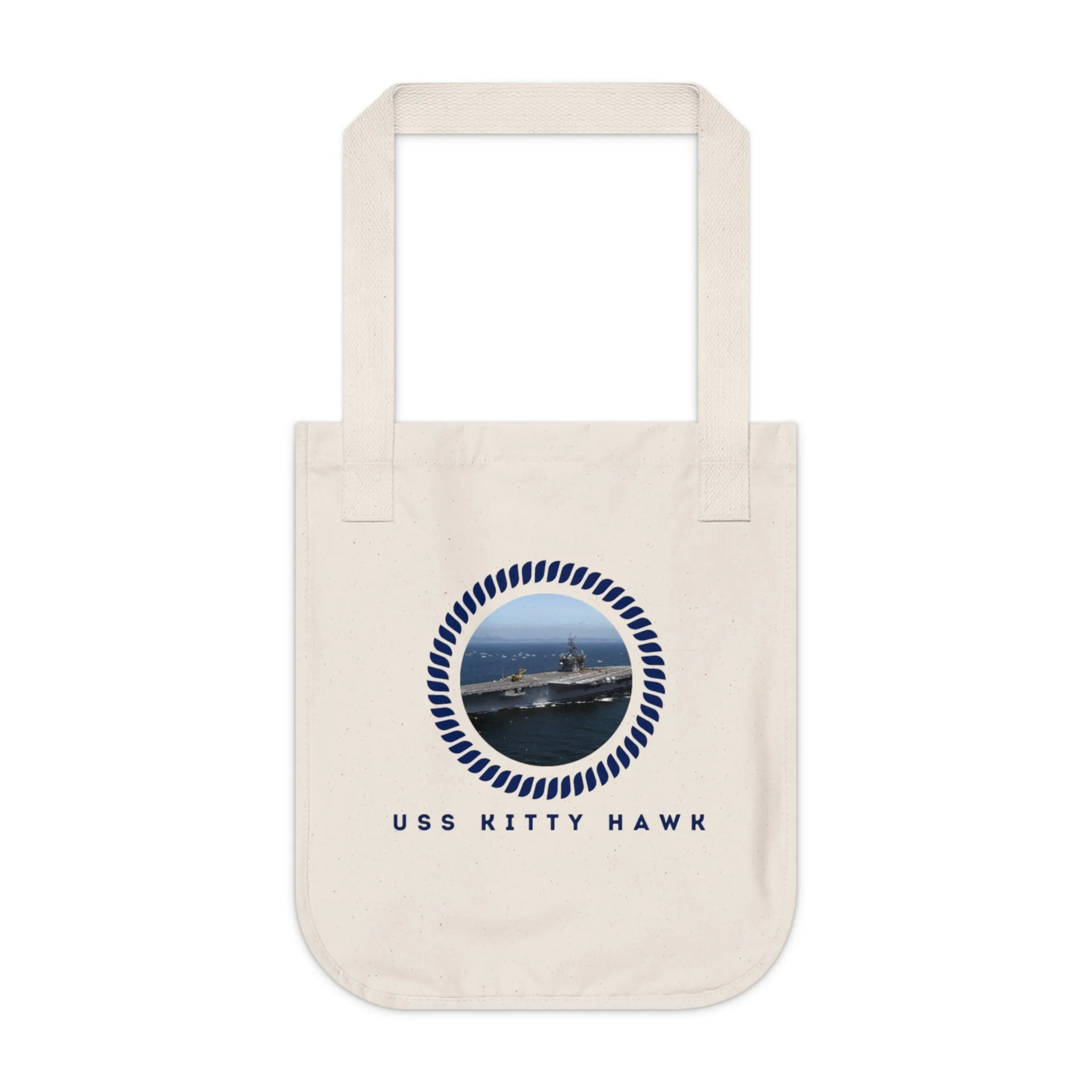 USS Kitty Hawk (CV-63) United States Ships POD Organic Canvas Tote Bag