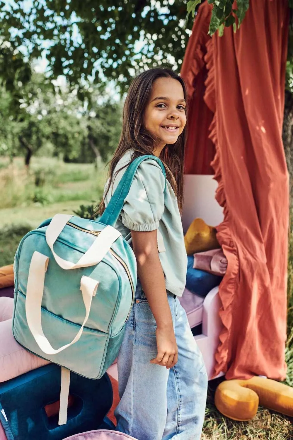 Velvet Backpack BAKKU mint | Velvet School Backpack