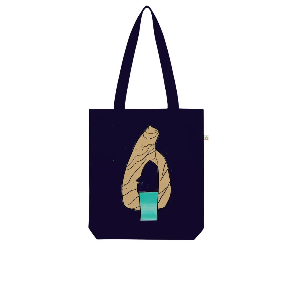 Yellow Rock with Water Organic Tote Bag